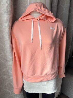 Puma Pink Peach Hooded Pullover Sweatshirt